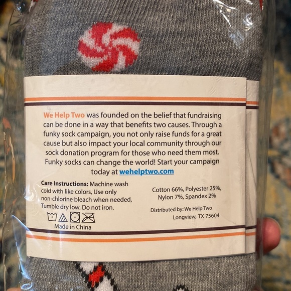 NWT We Help Two Christmas Ugly Sweater Socks 3 pairs - Picture 3 of 4